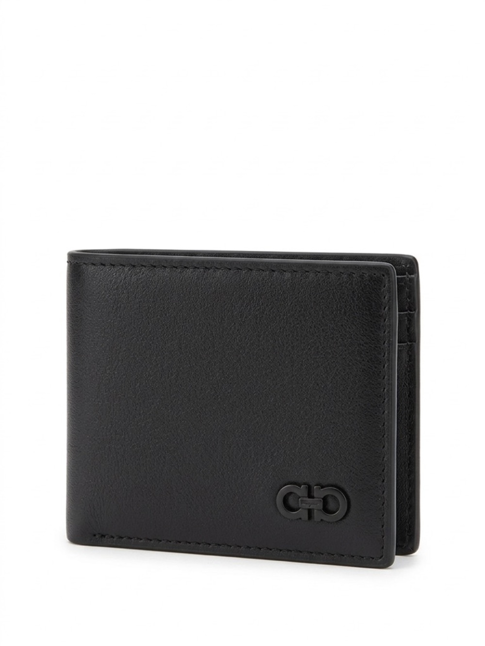 Salvatore Ferragamo Black Leather Card & Key Holder